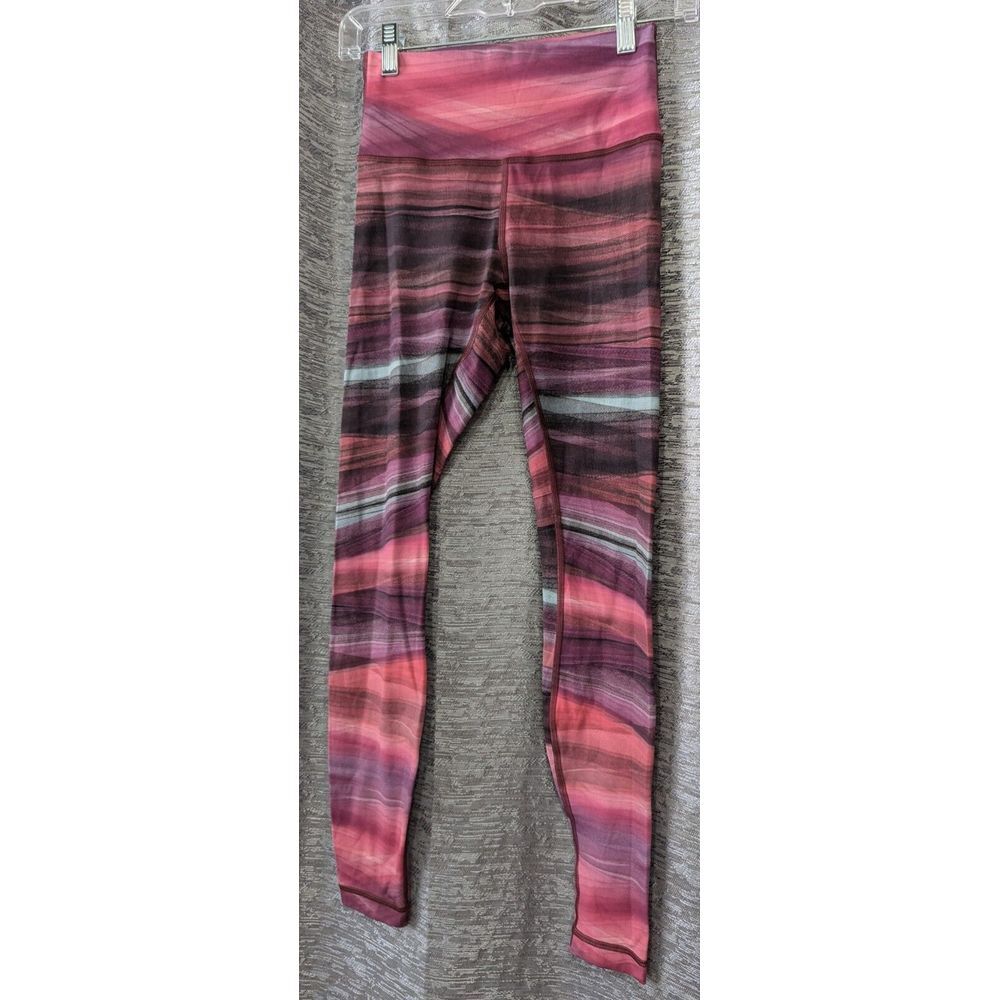 lululemon leggings 6 Multi Color Striped Inside Pocket - Picture 1 of 15